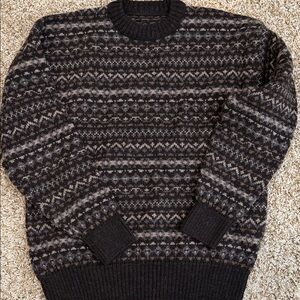 Filson Men's Crewneck Sweater - Black and Brown Pattern